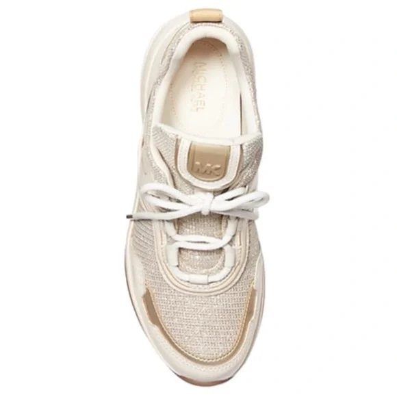 Michael Kors Olympia Leather Sneakers Size 10 - Picture 6 of 9